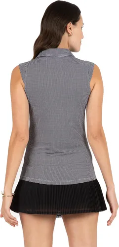 Miniatura 3 de IBKUL Athleisure Wear - Polo sin mangas con protección solar UPF50+ Icefil Cooling Tech Mini Check - 14754