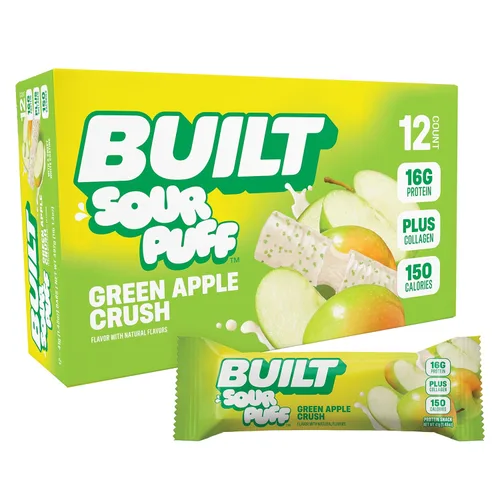 Miniatura 11 de Built Puffs - Barras de proteínas de 12 unidades, barras energéticas altas en proteínas, colágeno, sin gluten, cubiertas de chocolate, bajas