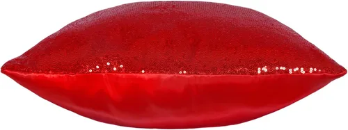 Miniatura 7 de Poise3EHome Fundas de almohada de lentejuelas de 18 x 18 pulgadas, fundas de almohada decorativas rojas para sofá, cama, sala de estar, Navidad Rojo