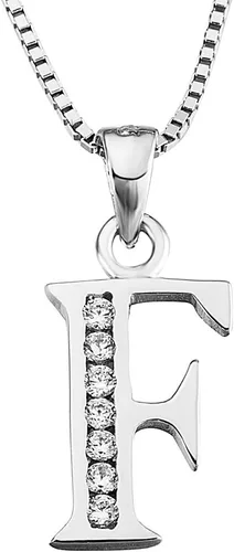 Miniatura 32 de Dijes personalizados para collar colgante con las 26 letras del alfabeto, circonita cúbica, plata esterlina S925.