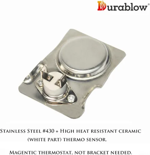 Miniatura 3 de Durablow MFB TS120 - Ventilador de estufa de chimenea, termostato magnético de cerámica, interruptor automático encendido a 120 °F (122.0 °F)