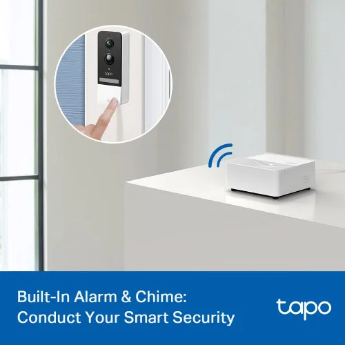 Miniatura 6 de TP-Link Tapo Smart Hub con timbre integrado, requiere Wi-Fi de 2.4 GHz, conecta hasta 64 dispositivos inteligentes + 4 cámaras, protocolo