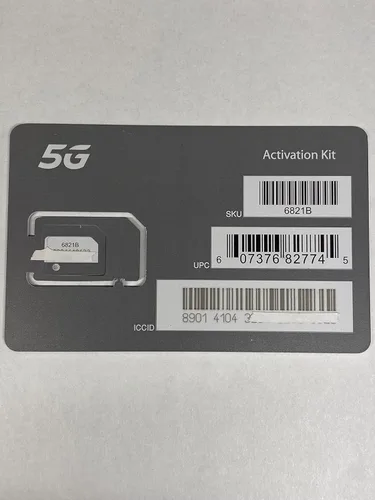 AT&T 4G 5G SIM Card Triplecut (para cualquier tamaño de ranura SIM) Kit de activación para uso en cualquier dispositivo AT&T 5G/4G. Incluye una