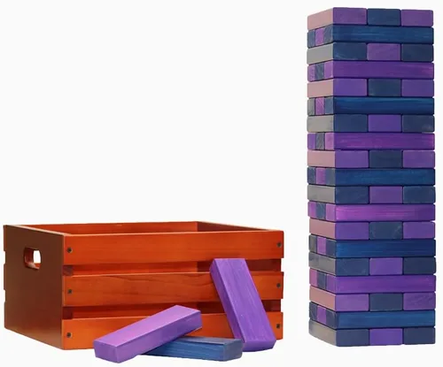Miniatura 35 de Tailgating Pros Maderas gigantes de primera calidad con caja manchada: ¡elige los colores de tu equipo! Juego gigante para patio al aire libre