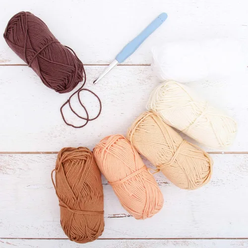 Miniatura 22 de Threadart Crochet - Juego de hilo de algodón 100 % puro, colores de ambiente de playa, paquete de 4 madejas cada una de 1.76 onzas, hilo de estambre