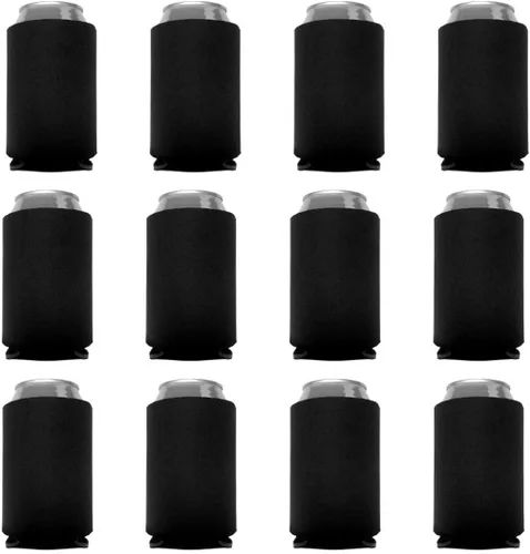 Miniatura 3 de Fundas enfriadoras de latas de espuma de poliéster en blanco (12, color rubor)