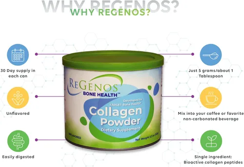 Miniatura 5 de Colágeno, suplemento en polvo de péptidos de colágeno hidrolizados bioactivos, FORTIBONE, sin sabor, tipo I y III, sin gluten, Kosher, suministro