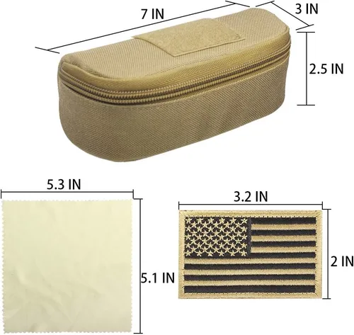 Miniatura 2 de Funda táctica de las gafas de sol Molle, caja de gafas de sol con cremallera