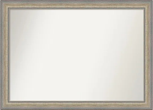 Miniatura 14 de Amanti Art Espejo de baño plateado para sobre fregadero, 28 x 47 pulgadas, espejo rectangular de plata imperial, marco de madera tradicional de gran