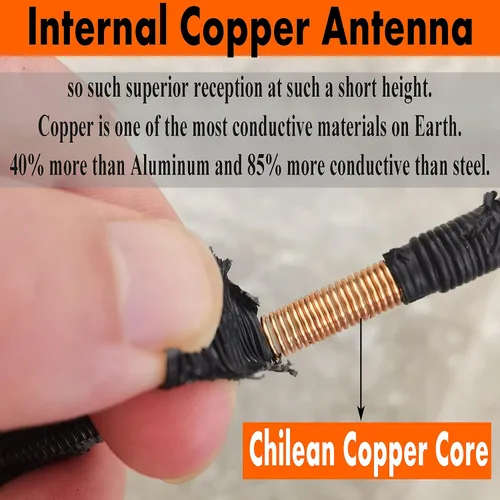 Miniatura 5 de Antena corta para Toyota Sienna (1998-2015), antena Toyota Sienna - 6 3/4 pulgadas a prueba de lavado de coche, reemplazo de mástil de antena