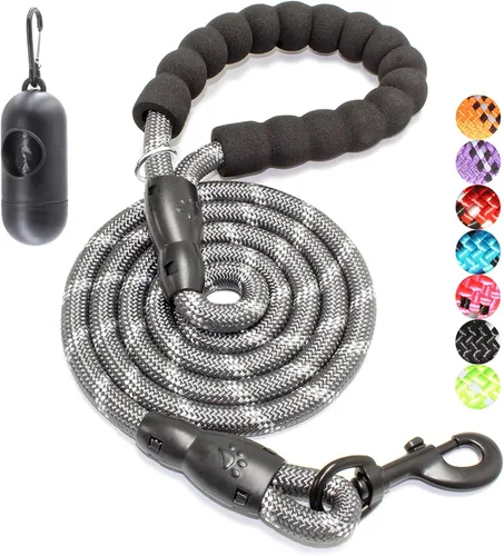 Miniatura 30 de BAAPET Correa para perro de 2/4/5/6 pies con cómodo mango acolchado e hilos altamente reflectantes para perros pequeños, medianos y grandes