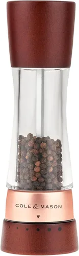 Cole & Mason Derwent Molinillo de Pimienta - Molinillo de Pimienta Gourmet de Precisión - Herramientas Recargables para Condimentos y Especias - Oro