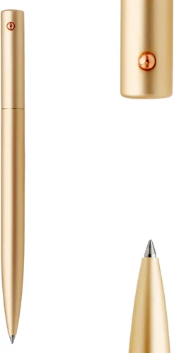 Miniatura 12 de DUNBONG Bolígrafo de gel de metal retráctil, bolígrafo de punta media de 0.020 in, tinta de gel negra (negro)