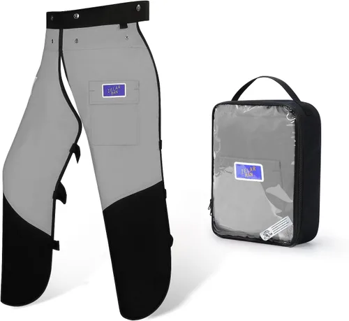 Chaps para motosierra con cinturón ajustable y bolsillo, equipo de protección forestal