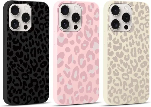Miniatura 28 de Paquete de 3 Fundas Bonitas con Estampado de Guepardo para iPhone 13/14 de 6.1" Funda de Teléfono, Fundas de Diseño Estético de Leopardo Silicona