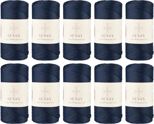 Miniatura 145 de Sensy Premium Cuerda de Poliéster de 2mm 251 Yardas Cuerda de Polipropileno 100% Cordón de Macramé 2mm Cordón para Bolsa de Ganchillo Cuerda