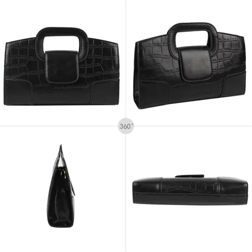 Miniatura 102 de ZLMBAGUS - Bolso de mano para mujer, diseño vintage con solapa y asa, de piel sintética, para llevar al hombro