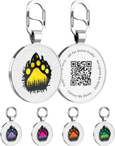Miniatura 12 de Etiquetas de perro QR personalizadas para mascotas, etiquetas de identificación de código QR, etiquetas de identificación de mascotas inteligentes