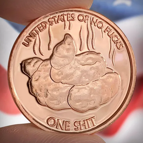 Miniatura 2 de ZFG Inc. Zero F's Given - Novedades de monedas de cuarto de regalo, Give One Sh*t, paquete de 10