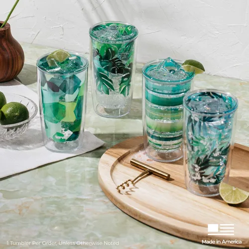 Miniatura 7 de Tervis Vaso aislado Kelly Ventura de doble pared hecho en Estados Unidos mantiene las bebidas frías y calientes, 16 onzas, paquete de 4