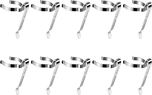 Miniatura 20 de Paquete de 10 linternas B101 – Clip duradero de acero inoxidable para bolígrafo y clip para tapa, cómodo de llevar