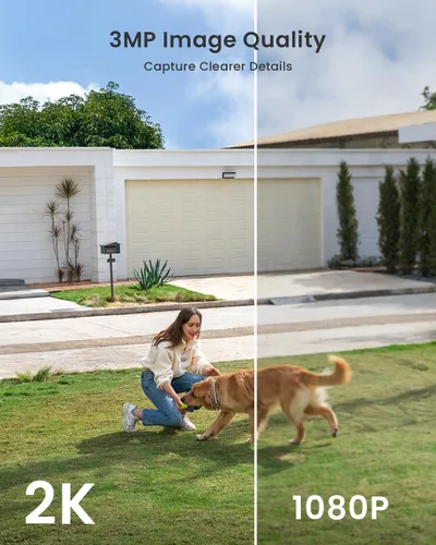 Miniatura 3 de ieGeek Cámaras de seguridad solares inalámbricas para exteriores con panel solar, cámara inalámbrica WiFi 2K para seguridad en el hogar con visión