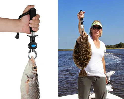 Miniatura 6 de Pinza de pescado con cinta métrica retráctil de pescado pinza de labios de pescado con escala para pesca