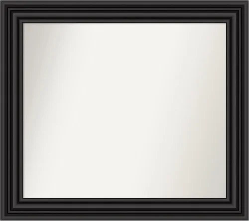 Miniatura 589 de Amanti Art Espejo personalizado, espejo de baño negro puente, espejo de pared o espejo de tocador de baño sobre el fregadero (26 x 26 pulgadas)