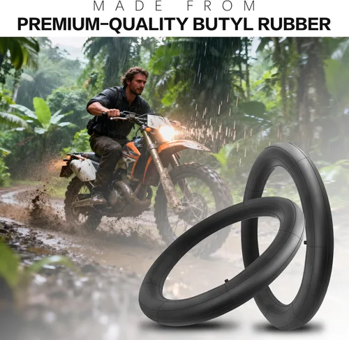 Miniatura 2 de Cámara de aire de 3.25/3.50-16 (90/100-16) de goma butílica con válvula TR4 recta para motos de cross, motos de foso, neumáticos de mini moto