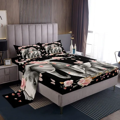Miniatura 8 de jejeloiu Cow Skull Bed Sheets Set Twin Size Kids Longhorn Skull 3 Pieces Sheet with 16 Inch Deep Pockets for Boys Girls Teens Western Desert Bedding