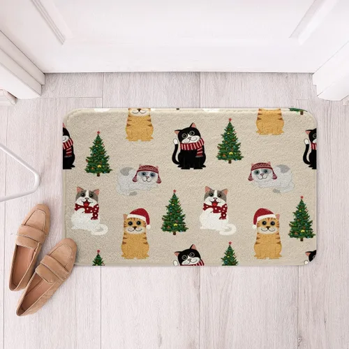 Miniatura 19 de Erosebridal Cartoon Dog Bathroom Rugs Pomeranian Dog Bathroom Accessories Cute Puppy Doormats Floor Mats Pet Animal Entryway Rug 16"X24",Water