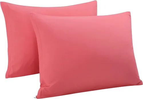 Miniatura 28 de uxcell Fundas de almohada tejidas de 100% algodón egipcio, fundas de almohada suaves y transpirables con cierre de cremallera, 2 fundas de almohada