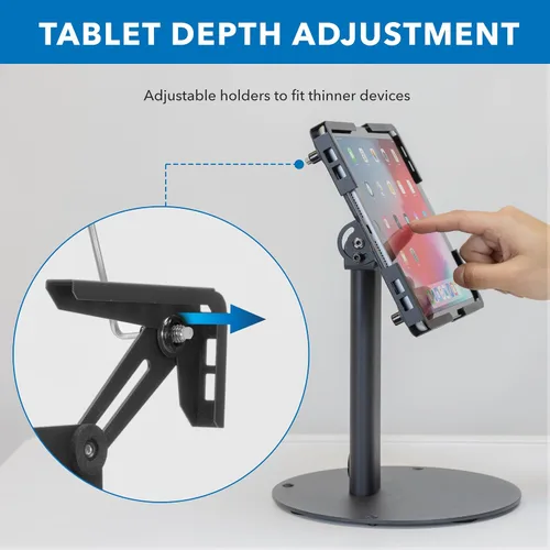 Miniatura 8 de Mount-It! Soporte universal para tableta con inclinación, soporte de quiosco antirrobo para iPad POS de venta al por menor, compatible con tabletas