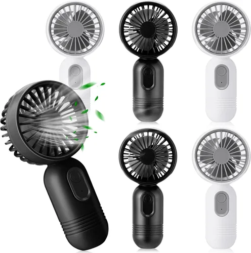 Miniatura 22 de Rossesay Miniventilador portátil a granel, lindo ventilador de mano ligero, pequeño ventilador personal de mano y pestañas de 3 velocidades