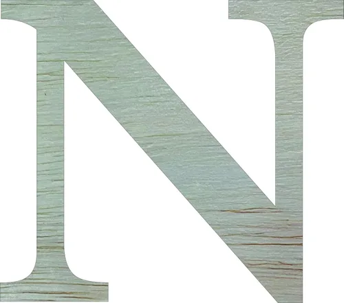 Miniatura 23 de Letras de madera para colgar en la pared de 15 pulgadas B Times New Roman Font, decoración de madera DIY Shape Letter, encantador cuarto de bebé sin