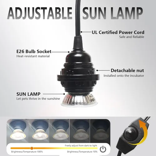 Miniatura 5 de Incubadora para cachorros con calefacción y ventilador, incubadora ideal para cachorros y gatitos, asegura una buena ventilación y control