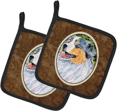Miniatura 68 de Caroline's Treasures SS8617PTHD - Juego de soportes para ollas de cocina resistentes al calor, almohadillas calientes para horno para cocinar, Husky