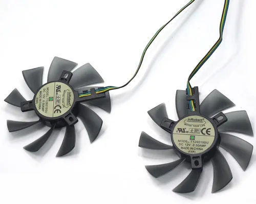 Miniatura 3 de Ventilador de tarjeta gráfica de dos rodamientos de bolas DIY 3.346 in de diámetro 1.575x1.575x1.575 in ventilador de refrigeración para MSI 1 par