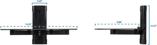 Miniatura 3 de Mount-It! Estante flotante para TV, estante montado en la pared para receptor, caja de cable, PlayStation, Xbox, reproductor de DVD, proyector