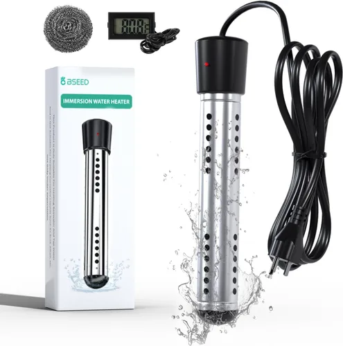 Miniatura 8 de BSEED Calentador de agua de inmersión eléctrico, calentador de agua portátil de calentamiento rápido de 2000 W con apagado automático, protector