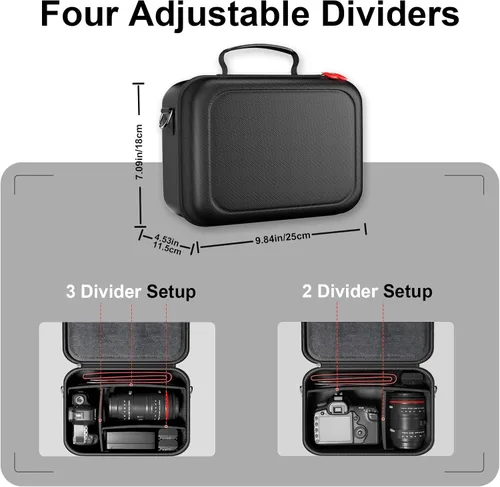 Miniatura 6 de ProCase Funda rígida para cámara para Canon Rebel T7/EOS R100/R50/DSLR/SLR/Nikon/Sony/Cámaras sin espejo, bolsa de viaje para cámara digital