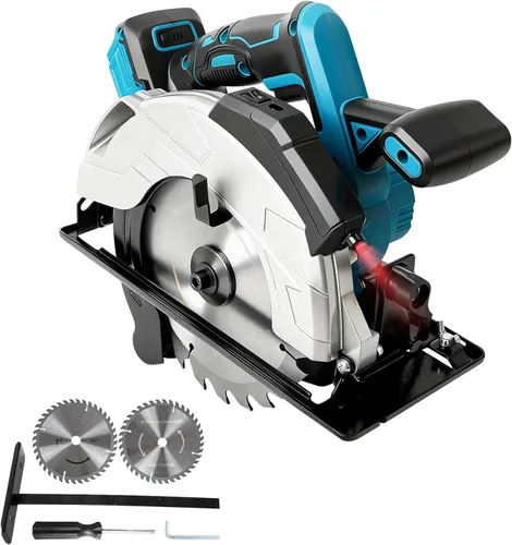 Sierra circular inalámbrica compatible con batería Makita de 18 V, motor sin escobillas 5000 rpm, 850 W, sierra circular eléctrica de 7-1/4 pulgadas