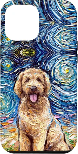 Miniatura 26 de Cute Goldendoodle Starry Night Doodle Dog Art by Aja Case for iPhone 17