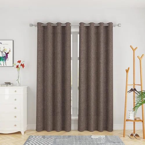 Miniatura 21 de UPOPO Cortinas de niveles de cocina negras de privacidad de lino texturizado de 24 pulgadas de largo, cortinas de café sobre el fregadero, cortinas