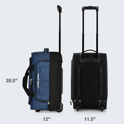 Miniatura 5 de Bolsa de lona con ruedas, equipaje, hockey, deportes, XL, rodillos, resistente 21 pulgadas