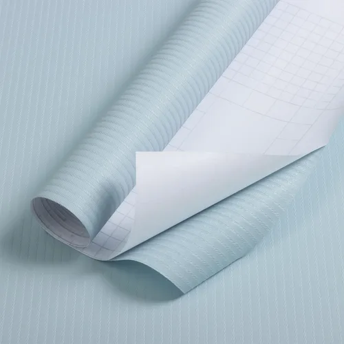 Miniatura 2 de Orainege Papel tapiz para despegar y pegar, color azul claro, papel de contacto texturizado de 15.7 x 118.1 pulgadas, papel de pared autoadhesivo