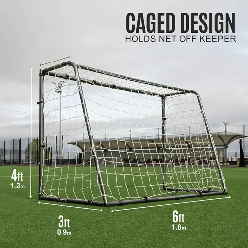 Miniatura 6 de QUICKPLAY GS Porterías de Fútbol - Portería de Fútbol de Acero Galvanizado Súper Duradera [5 Tamaños] Tamaños Reglamentarios, Red Profunda, Movible