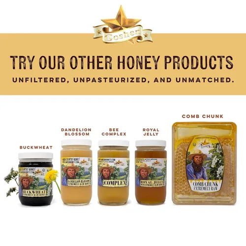 Miniatura 6 de Goshen Amish Country Honey Polen de abeja extremadamente crudo, gránulos enteros, polen de abeja, 100% puro, beneficios naturales para la salud, sin