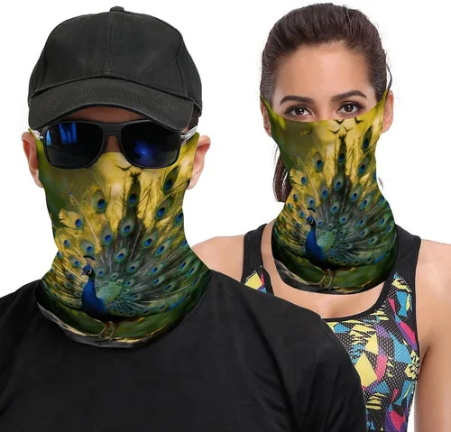 Fan Spread Open Face Scarf Cover Ear Loop Hole,Outdoors Face Mask for Women Men Sports Yoga Running Hiking Ski Snowboard,Cooling Neck Shield Scarf