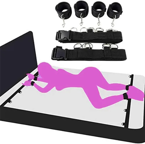 Juego sexual para atar debajo del colchón para parejas debajo de la cama, correas sexuales ajustables y restricciones para cama sexual, juego de